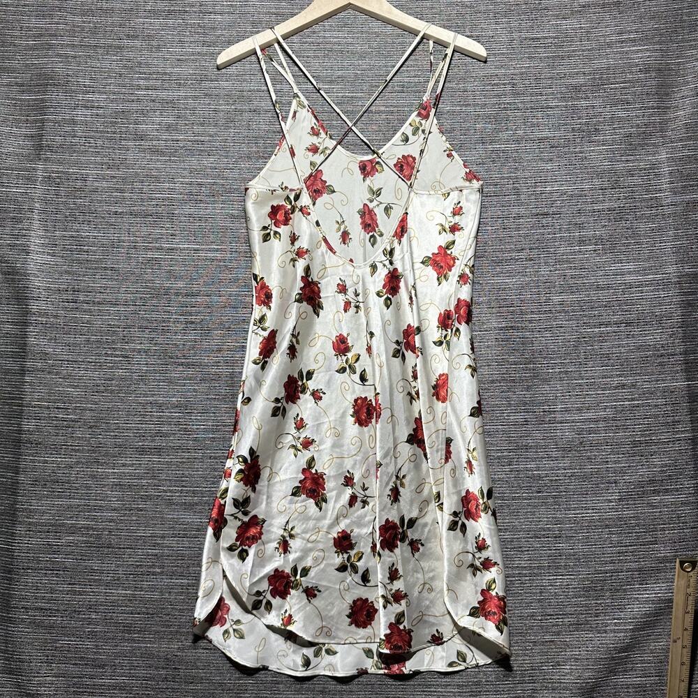 Barbizon Dress Women's M White Beige Floral Summer Vintage - Picture 7 of 9